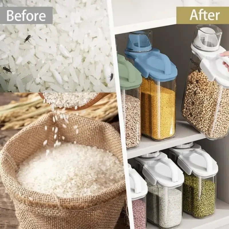 Clear Airtight Cereal Storage Container