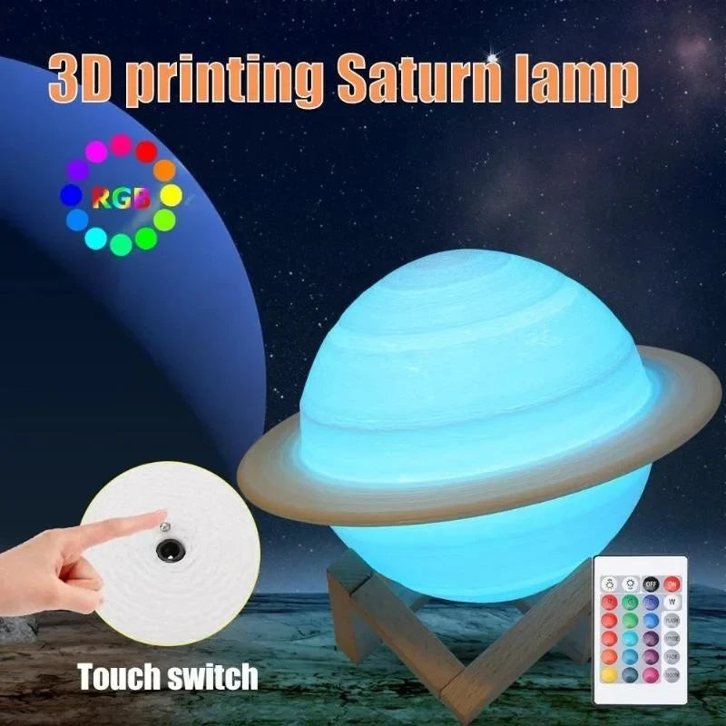 3D Saturn Night Light
