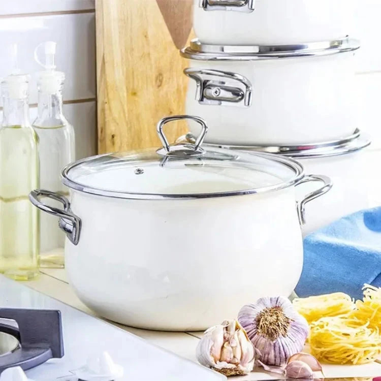 Enameled Cast Iron Soup Pot