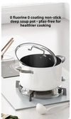 White Ceramic Stainless Soup Pot