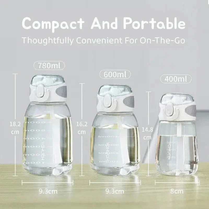 Transparent Leakproof Straw Water Bottle