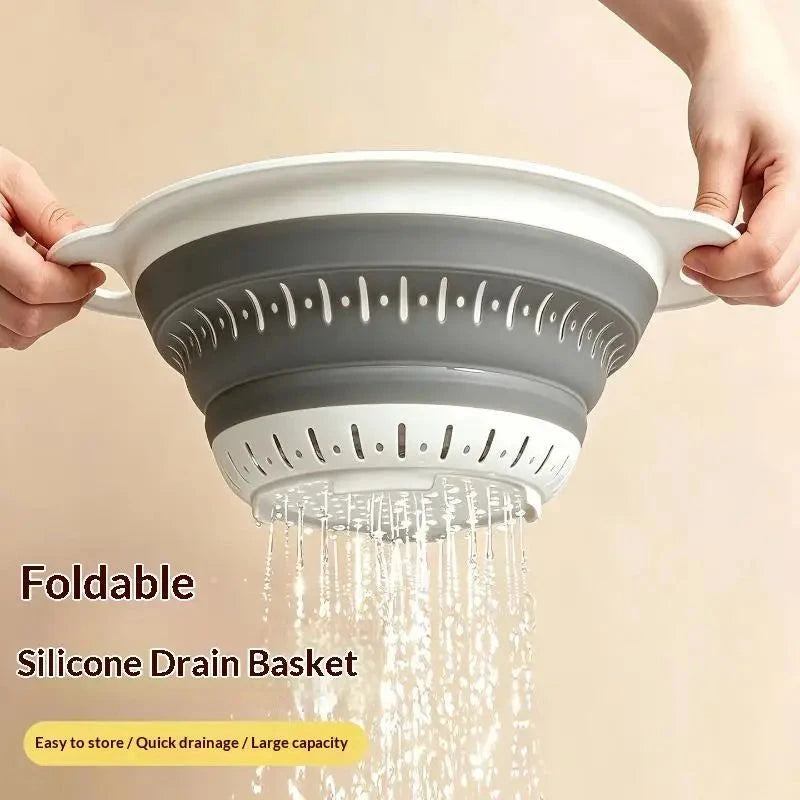 Collapsible Silicone Fruit and Vegetable Washing Strainer