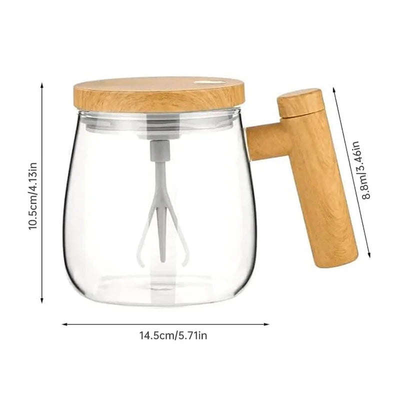 Glass Electric Self Mixing Mug