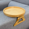 Natural Wood Sofa Armrest Tray
