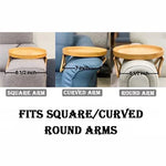 Natural Wood Sofa Armrest Tray