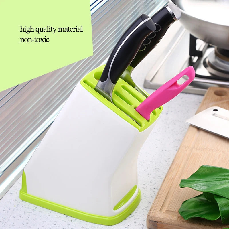 1pc MultiFunction Durable Kitchen Plastic Knife Stand Holder Storage Drainage Cutlery Rack Organizer