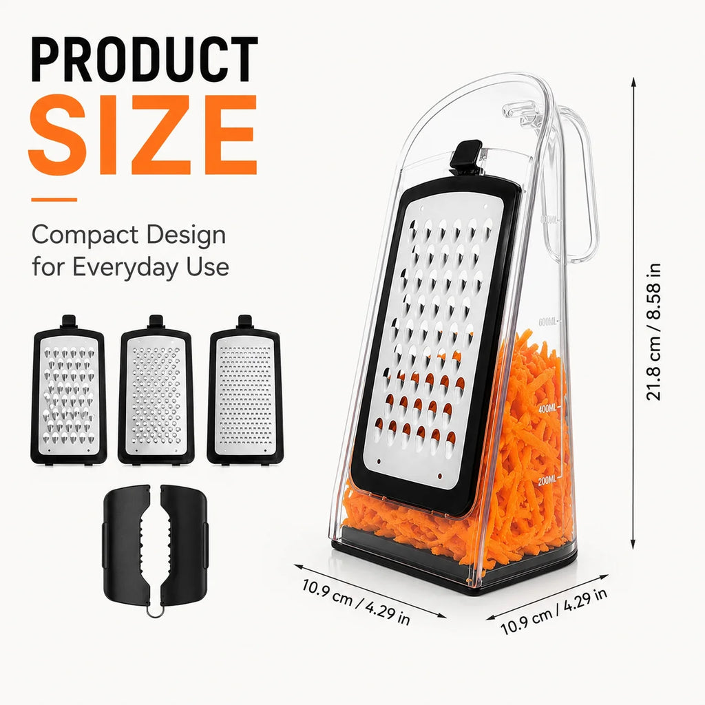 Kitchen utensil multifunctional detachable cheese slicer with scale storage box, three in one household cheese slicer