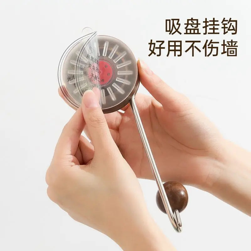 Household Removable Suction Cup Hooks Double Hooks Vacuum Shower Hooks Organizer Storage Wall Hanger Kitchen Bathroom