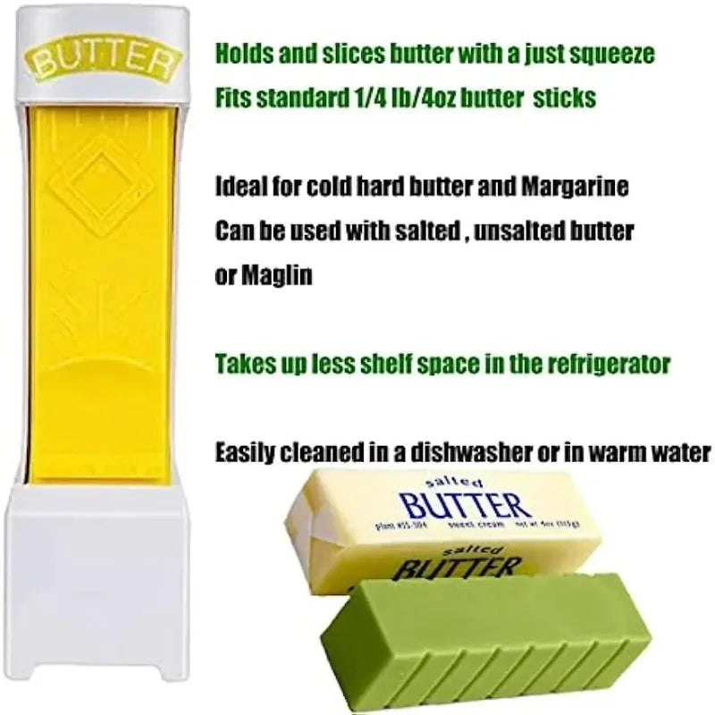 Portable Butter Cutter Cheese Slicer Squeeze Dispenser Automatic Cheese Cheese Slicer Kitchen Tool Handheld Butter Slicer