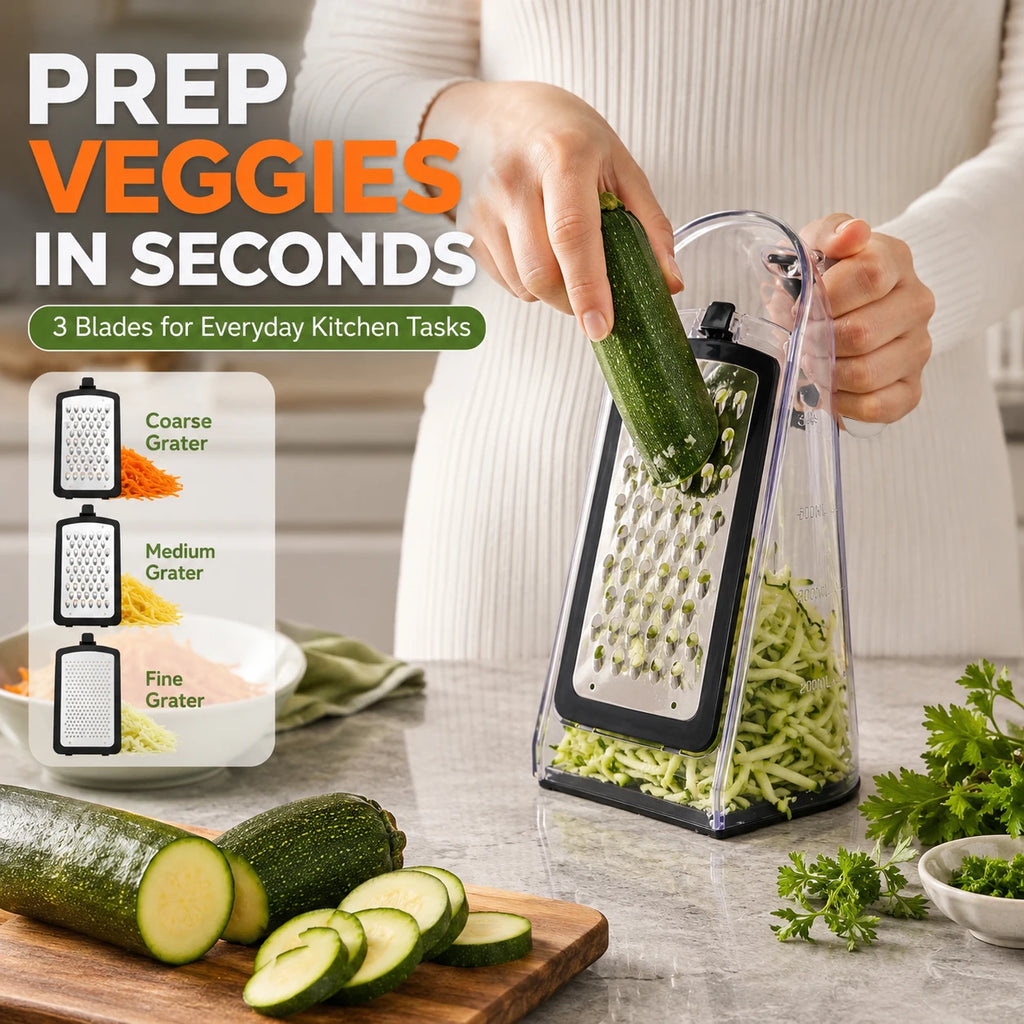 Kitchen utensil multifunctional detachable cheese slicer with scale storage box, three in one household cheese slicer