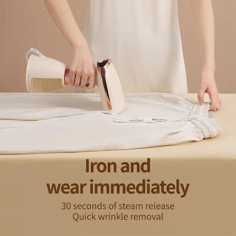 TINSOL Portable Handheld Steam Garment Steamer 1500W High Power Fast Heating 280ml Water Tank Compact Home Steam Iron