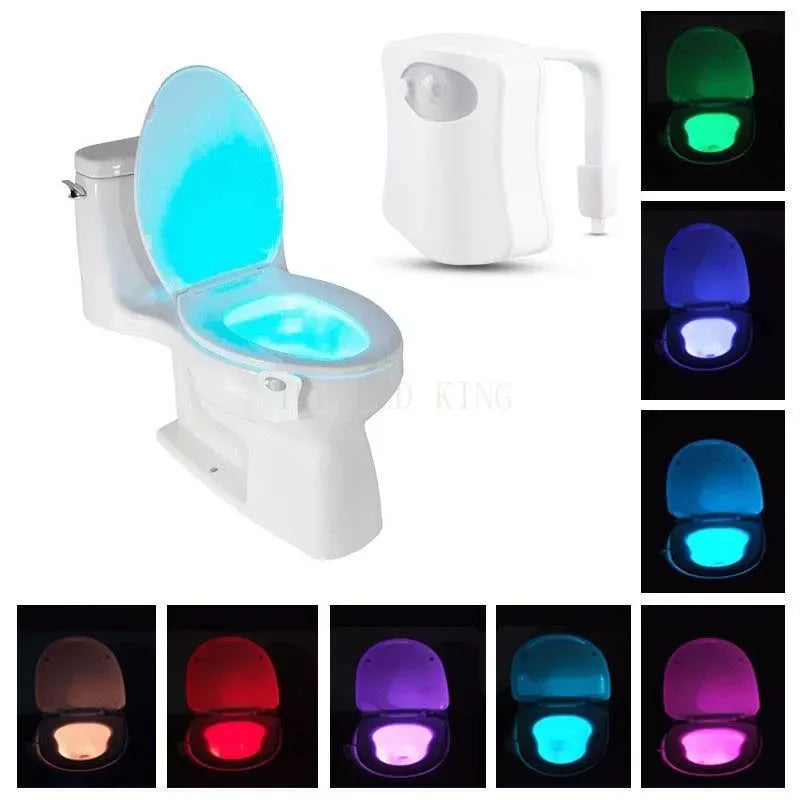 Motion Sensor Toilet Light LED Night Lights 8 Colors Washroom Night Lamp Toilet Lamp Bowl Lighting For Bathroom Washroom