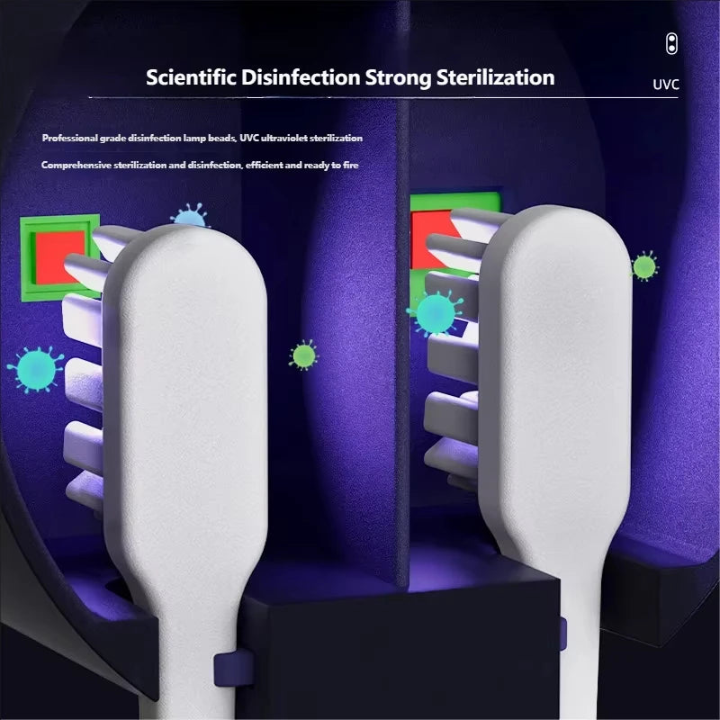 UV Wireless Portable Rechargeable Wall Mounted Electric Toothbrush Sterilizer Dryer for Oral Hygiene
