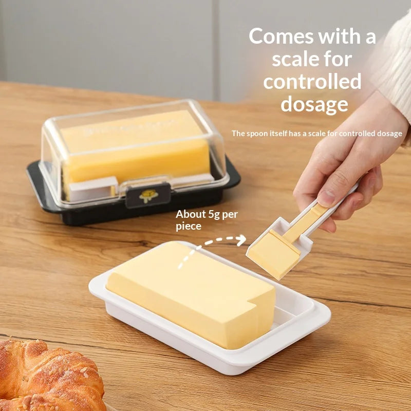 Sealed Butter Dish with Lid Cutter Suitable for Countertop and Refrigerator Storage Kitchen Butter Container