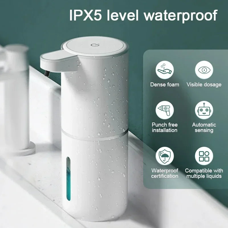 Automatic Soap Dispenser Liquid Foam Touchless Soap Dispenser 380ML USB Rechargeable 4 Level Adjustable Hand Sanitizer P11