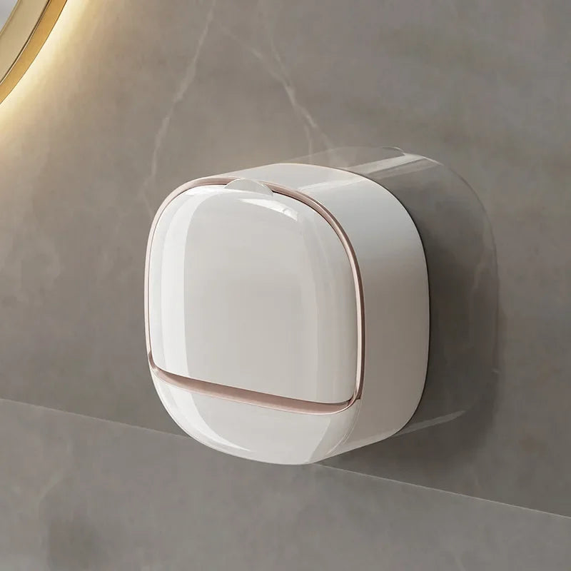 Waterproof Soap Saver Dish, Non-Slip Shower Soap Holder - Leak-Proof Bathroom Storage, Modern Soap Box for Sink