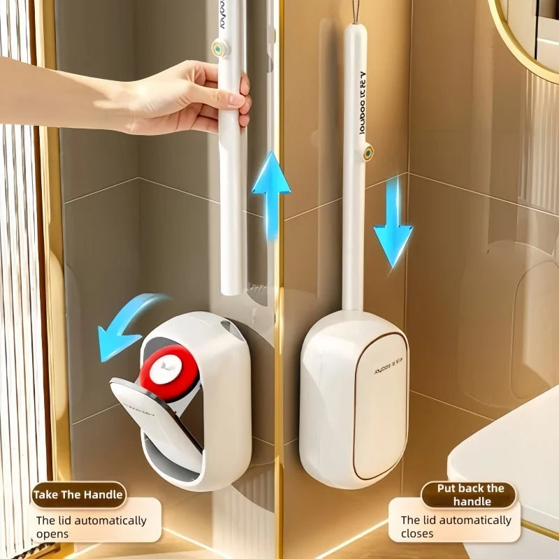 Joybos Disposable Toilet Brush Set 56Pcs Sponge Brush Heads Wall Mounted Household Toilet Cleaning Tools Bathroom Accessories