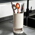 Small Cutlery Rack Utensil Holder Countertop Self-Draining Compact Storage Spatula Holder Kitchen Utensil Organizer For Spoon