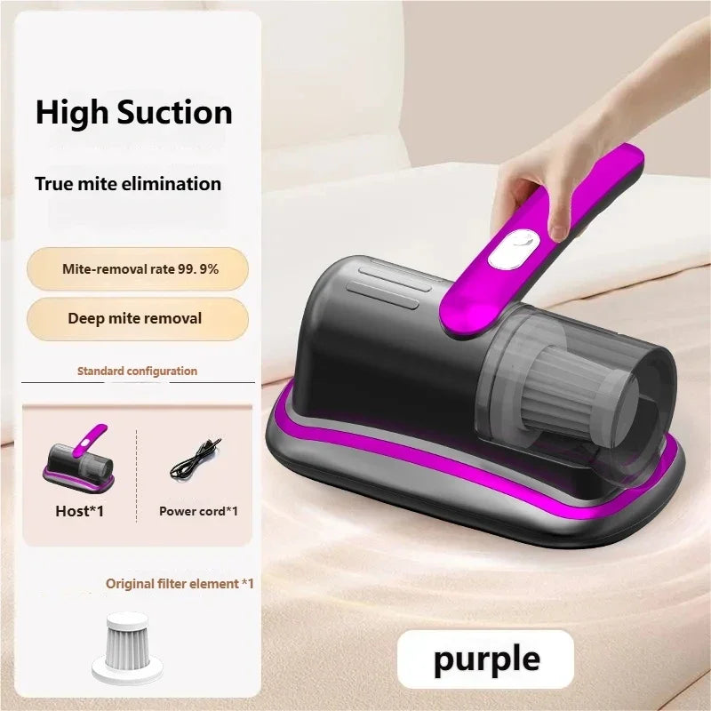 Wireless Handheld Mattress Vacuum Cleaner, Equipped with UV-C Lamp, HEPA Filter, 20KPa, Suitable for Beds, Sofas, Car Seats