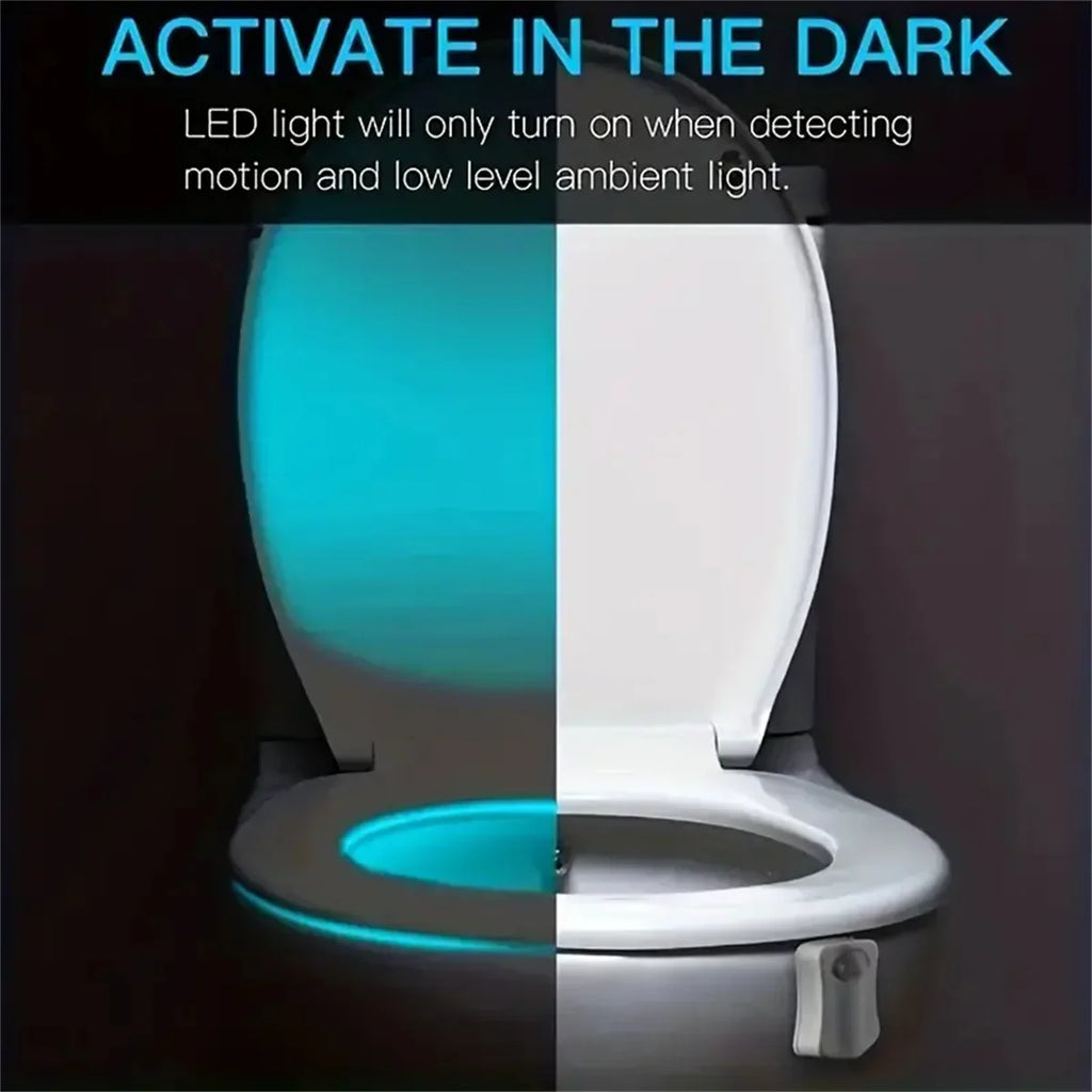 Motion Sensor Toilet Light LED Night Lights 8 Colors Washroom Night Lamp Toilet Lamp Bowl Lighting For Bathroom Washroom