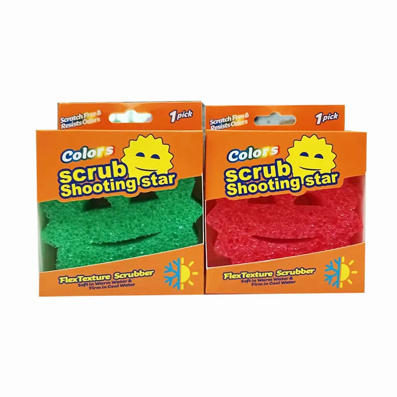 For Kitchen Dishwashing Sponge Rag Powerful Scouring Pad Bathroom Cleaning Household Tools Accessories Merchandises Home