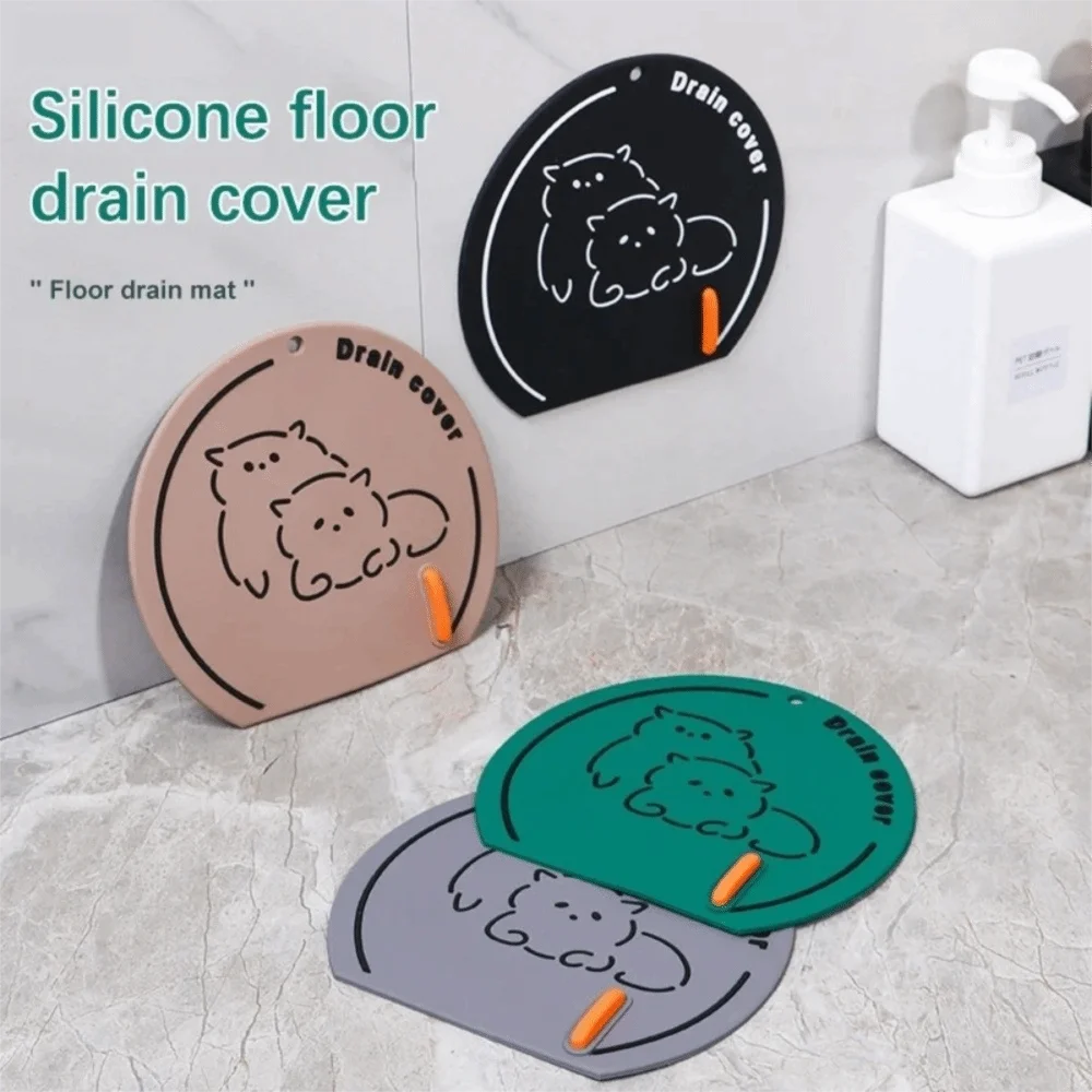 Reusable Silicone Sewer Floor Drain Cover Anti Odor Anti-blocking Deodorant Cover Anti-skid Bathroom Sink Covers Bathroom