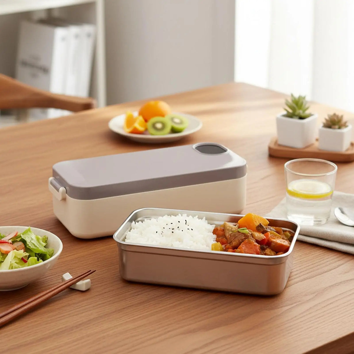 Heated Lunch Box For Men Rechargeable Portable Warmer Portable Electric Lunch Box With Stainless Steel Container For Kids Boys