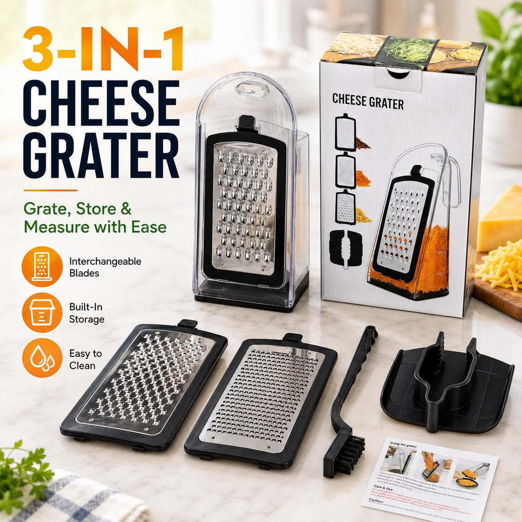 Kitchen utensil multifunctional detachable cheese slicer with scale storage box, three in one household cheese slicer