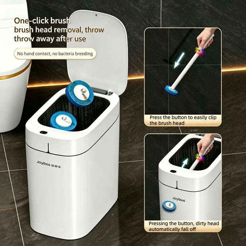 Joybos Disposable Toilet Brush Set 56Pcs Sponge Brush Heads Wall Mounted Household Toilet Cleaning Tools Bathroom Accessories