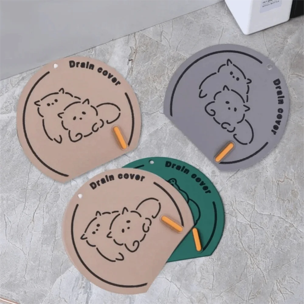 Reusable Silicone Sewer Floor Drain Cover Anti Odor Anti-blocking Deodorant Cover Anti-skid Bathroom Sink Covers Bathroom