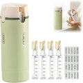 4 in 1 Travel Dispenser Bottles,4Pcs 30ML Leak Proof Pump Bottle with Label Stickers,Portable Refillable Container for Toiletrie