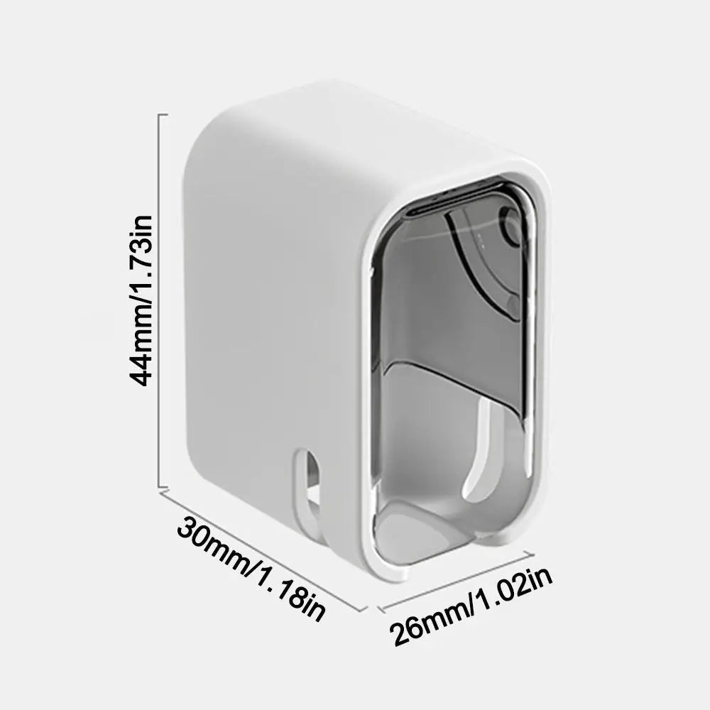 Portable Dustproof Toothbrush Holder Flip-top Wall Mounted Toothbrush Rack Toothbrush Storage Box